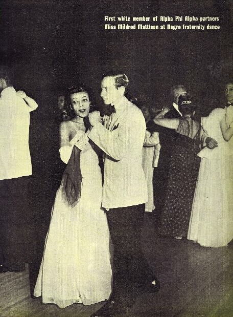 Brother Bernard Levin (Theta, 46) at Alpha Dance, Circa 1946:47